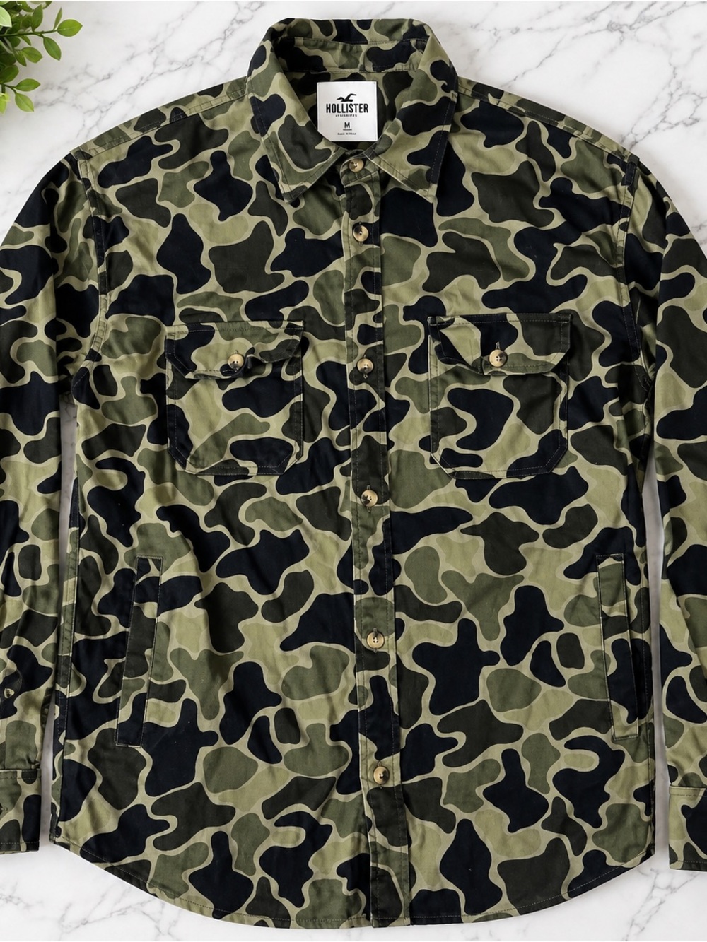 Goodfellow & Co Olive and Black Camo Field Shirt Jacket